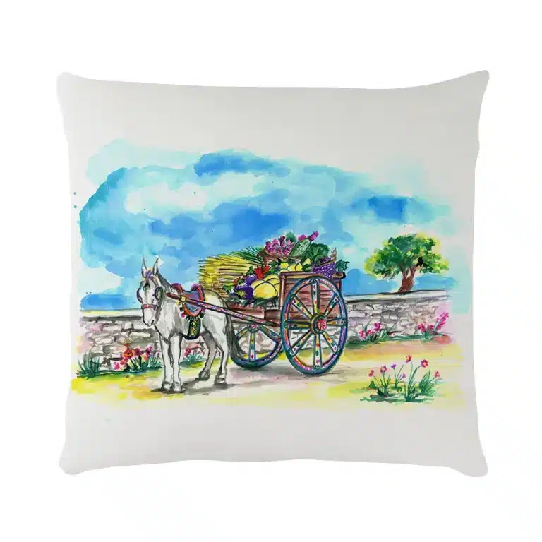 Cuscino Carretto Siciliano in Velluto