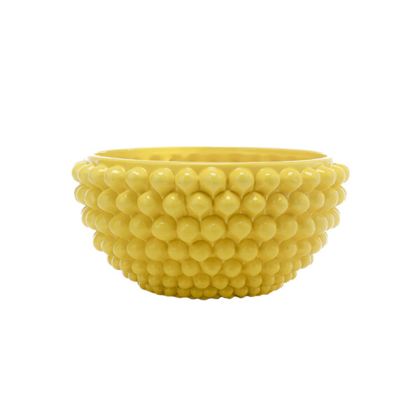 Centrotavola Giallo Piccolo in Ceramica di Caltagirone