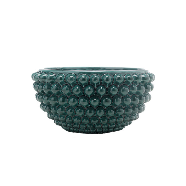 Centrotavola Verde Piccolo in Ceramica di Caltagirone