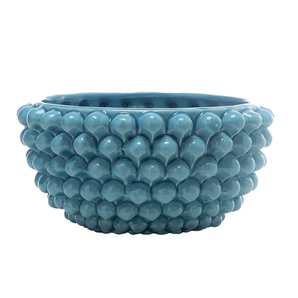 Centrotavola Azzurro Medio in Ceramica di Caltagirone