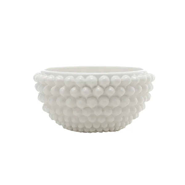 Centrotavola Bianco Piccolo in Ceramica di Caltagirone