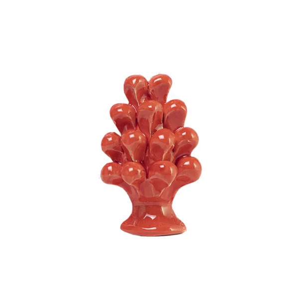 Magnete pigna rosso in Ceramica di Caltagirone