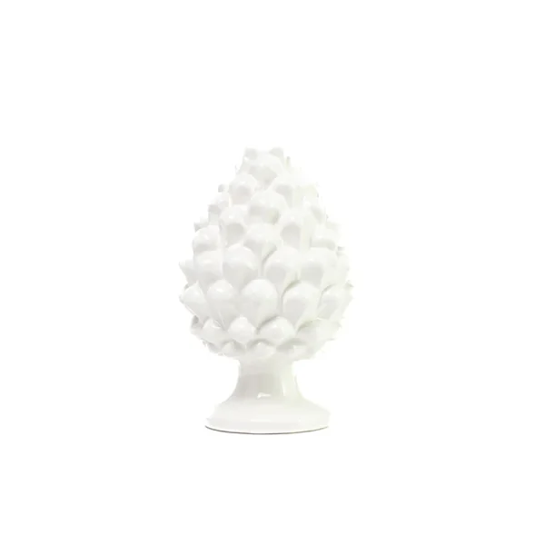 Pigna da 13 cm Bianco in Ceramica di Caltagirone