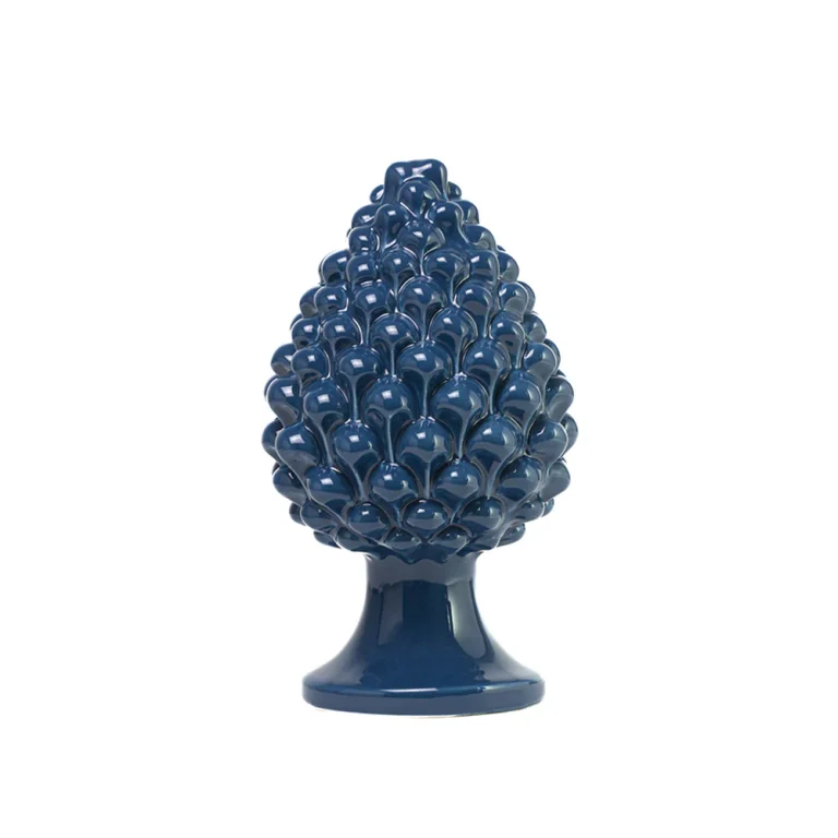 Pigna da 22 cm Blu marino in Ceramica di Caltagirone