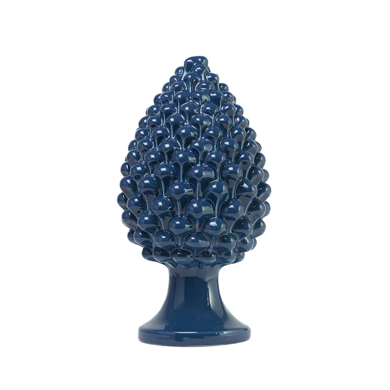 Pigna da 30 cm Blu marino in Ceramica di Caltagirone