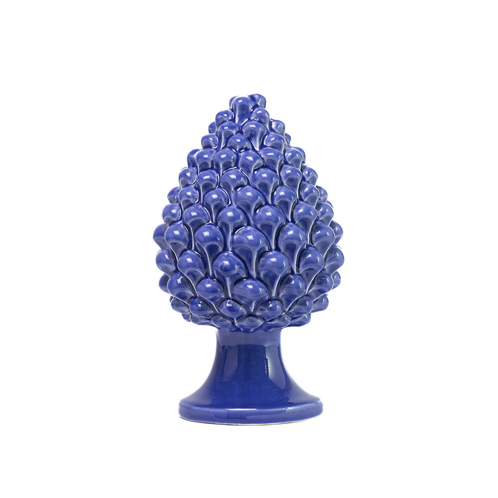 Pigna da 22 cm Blu royal in Ceramica di Caltagirone