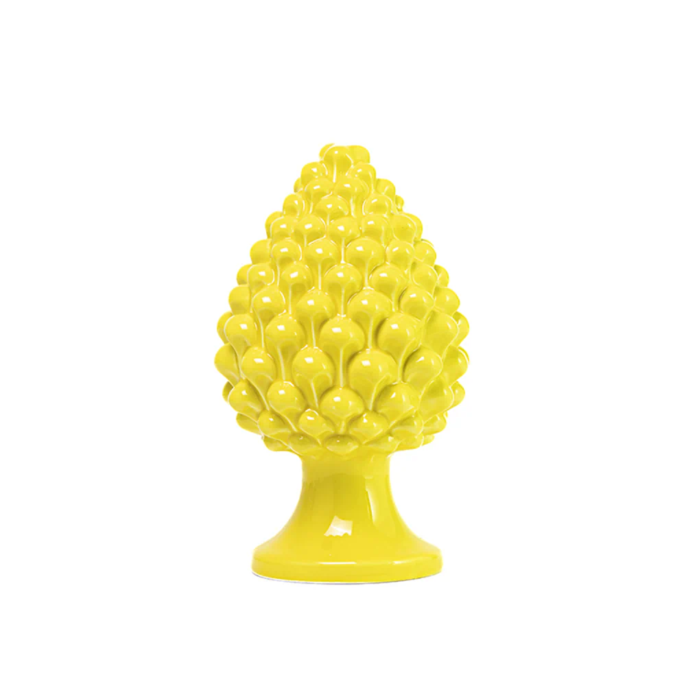 Pigna da 22 cm giallo in Ceramica di Caltagirone