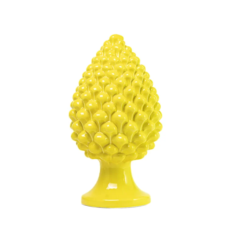 Pigna da 30 cm Giallo in Ceramica di Caltagirone