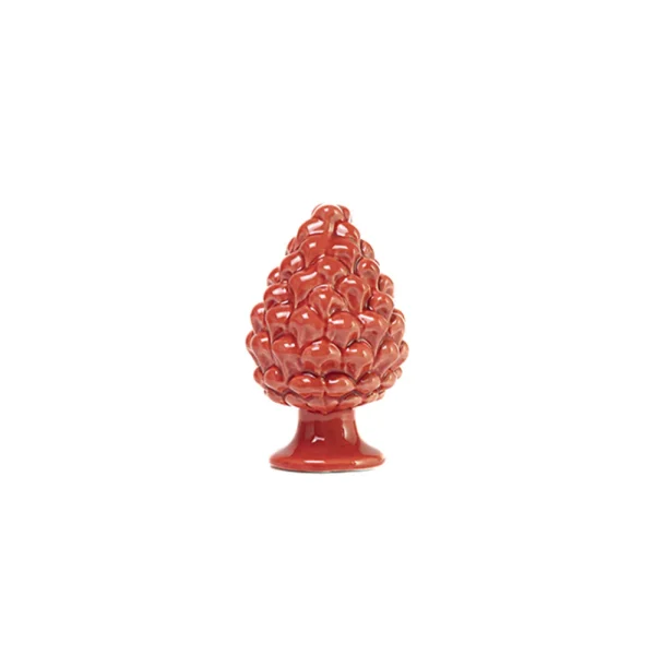 Pigna da 10 cm Rosso in Ceramica di Caltagirone