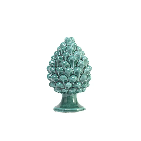 Pigna da 13 cm Verde in Ceramica di Caltagirone