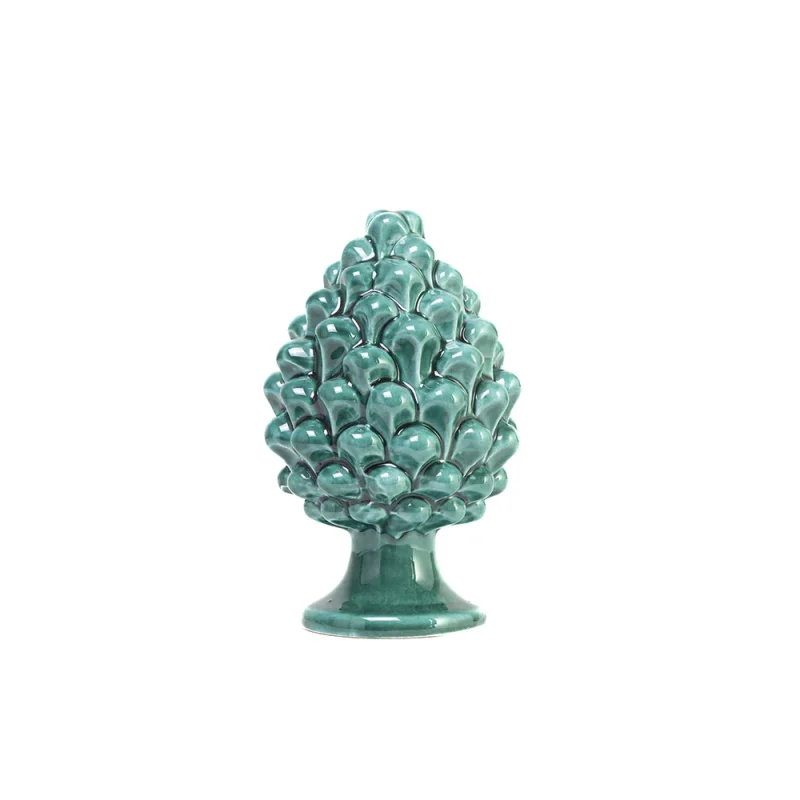Pigna da 13 cm Verde in Ceramica di Caltagirone