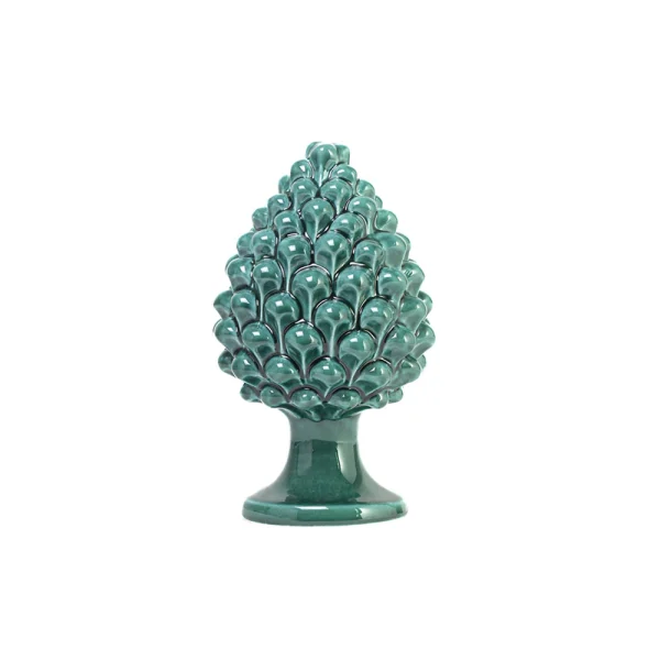 Pigna da 18 cm Verde in Ceramica di Caltagirone