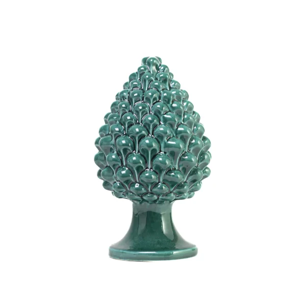 Pigna da 22 cm Verde in Ceramica di Caltagirone