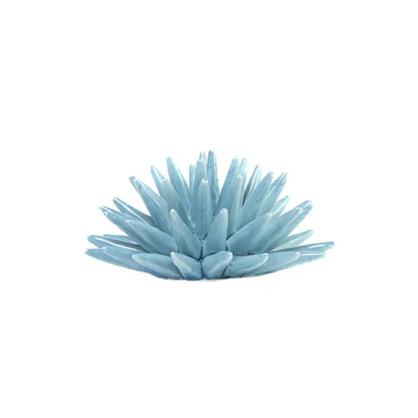 Riccio medio azzurro cielo in ceramica di Caltagirone