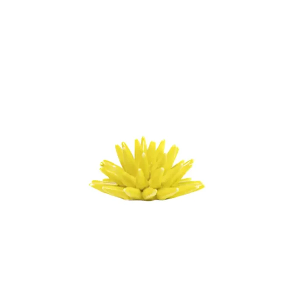 Riccio piccolo giallo in Ceramica di Caltagirone