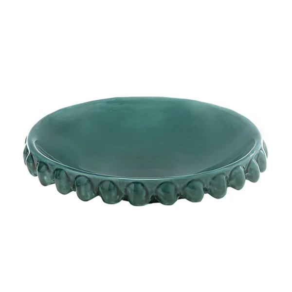 Svuotatasche medio verde in Ceramica di Caltagirone