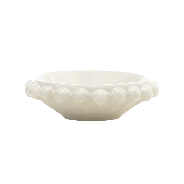 Svuotatasche piccolo bianco in Ceramica di Caltagirone