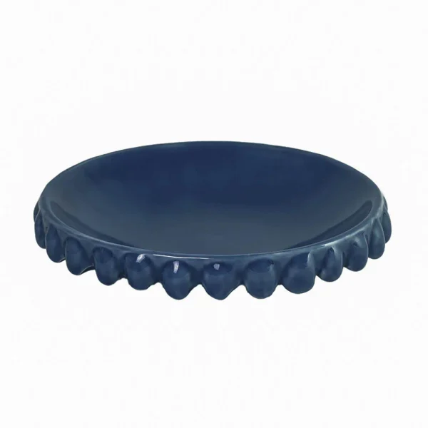 Svuotatasche medio blu marino in Ceramica di Caltagirone