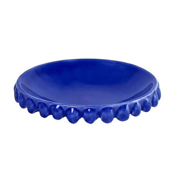 Svuotatasche medio blu royal in Ceramica di Caltagirone