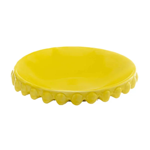 Svuotatasche medio giallo in Ceramica di Caltagirone