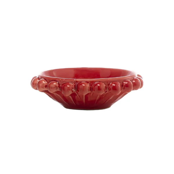 Svuotatasche piccolo rosso in Ceramica di Caltagirone