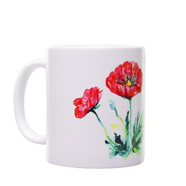Tazza in Ceramica Papaveri Selvaggi Satinata