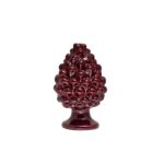 Pigna in ceramica di Caltagirone Rosso Borgogna piccola (XS)
