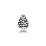 Pigna in ceramica di Caltagirone Grigio Fumé piccola XXS