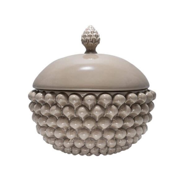 Centrotavola con Coperchio Tortora Sabbiato M