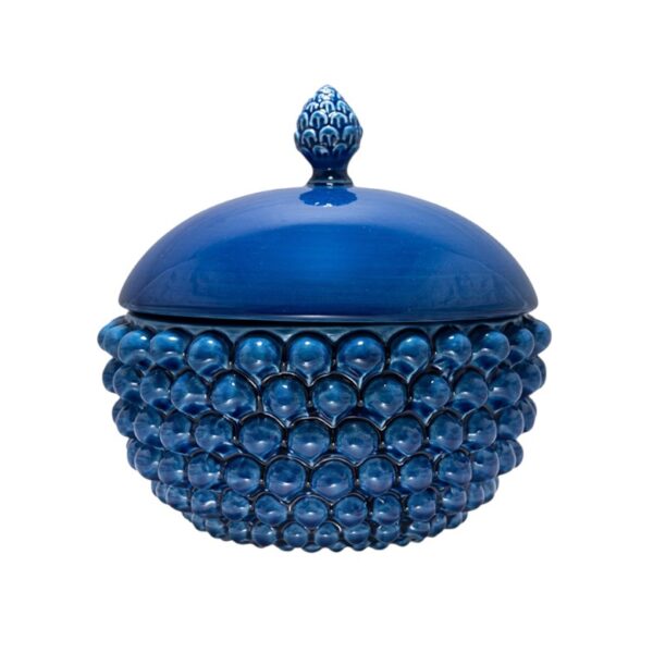 Centrotavola con Coperchio Blu Lapis M