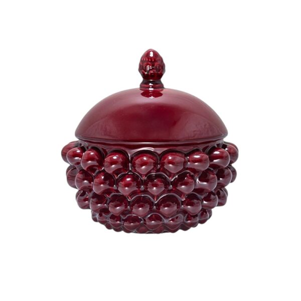 Centrotavola con Coperchio Rosso Borgogna S