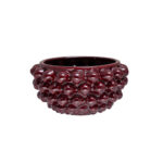 Centrotavola Rosso Borgogna S in ceramica di Caltagirone piccolo