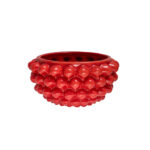 Centrotavola Rosso Corallo S in ceramica di Caltagirone piccolo