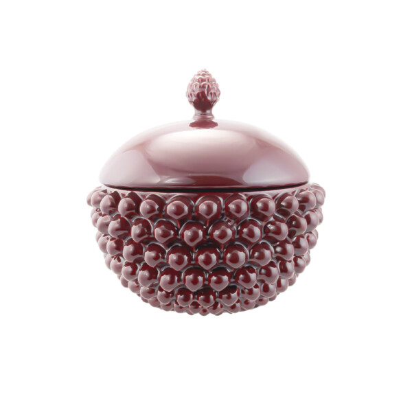 Centrotavola con Coperchio Rosso Borgogna M