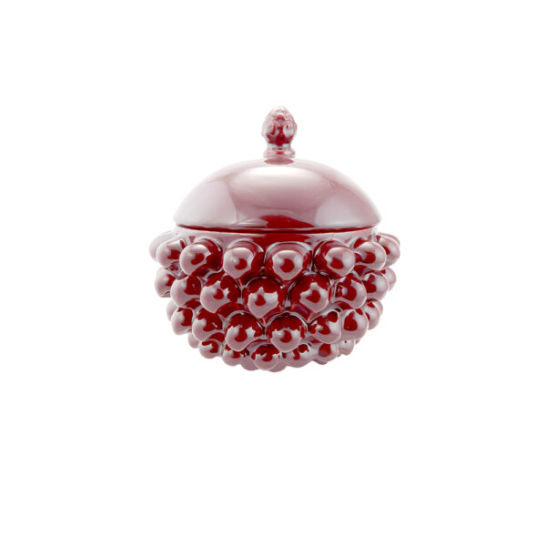 Centrotavola con Coperchio Rosso Borgogna S