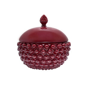 Centrotavola con coperchio - M, Rosso Borgogna