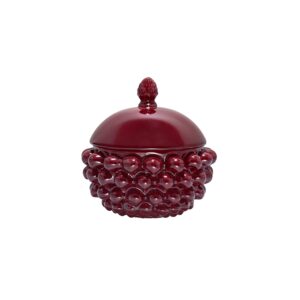 Centrotavola con coperchio - S, Rosso Borgogna