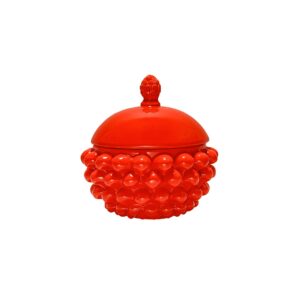Centrotavola con coperchio - S, Rosso Corallo