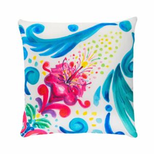 Cuscino - Maiolica Fiorita, Bianco