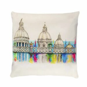 Cuscino in Velluto - Cupole Assolate, Bianco