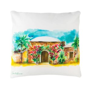Cuscino in Velluto - Giardino Pantesco, Bianco